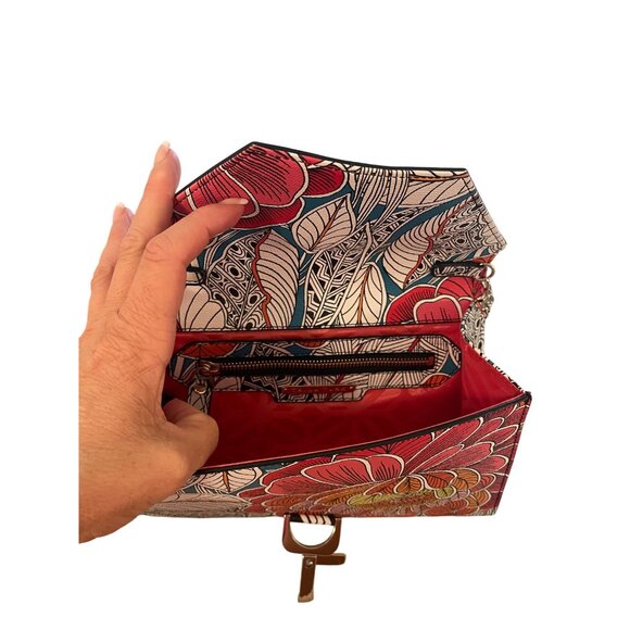 Trina Turk Womens Shoulder Crossbody Bag Multicolor Floral Print Casual - Picture 14 of 16